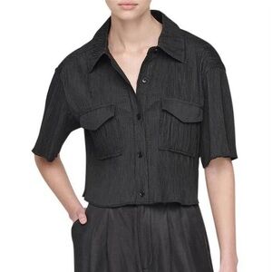 Anine Bing Scout Shirt Black Large $200